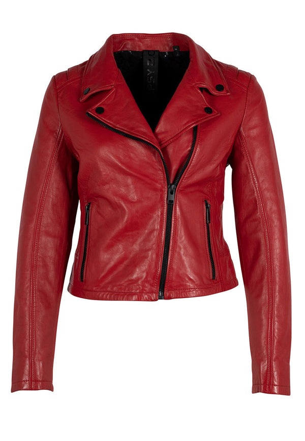 Mauritius Dalina Red Leather Jacket