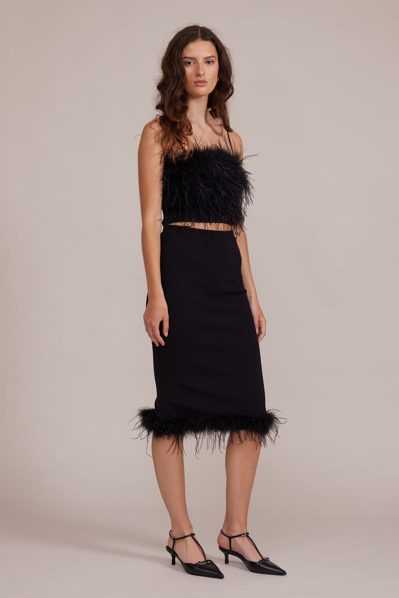 Lucy Paris Jamila Feather Skirt