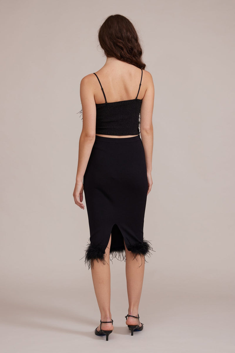 Lucy Paris Jamila Feather Skirt