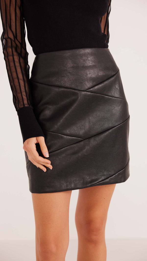 Mink Pink Leena Pu Mini Skirt