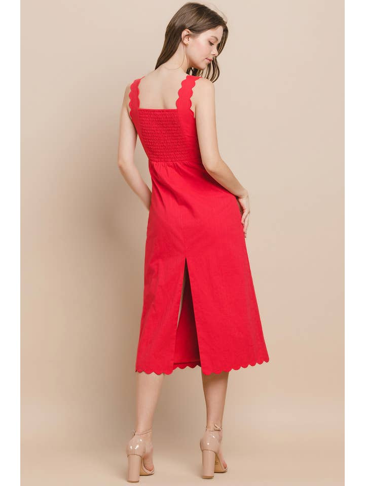 TCEC Red Midi Dress