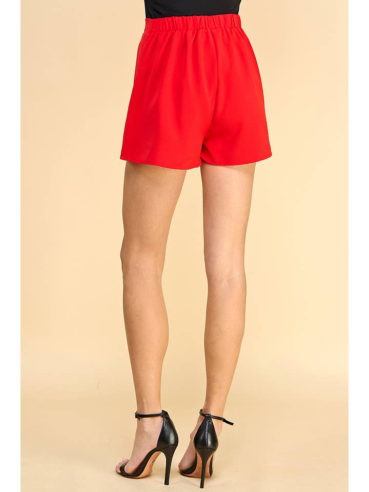 TCEC Red Asymmetrical Skort