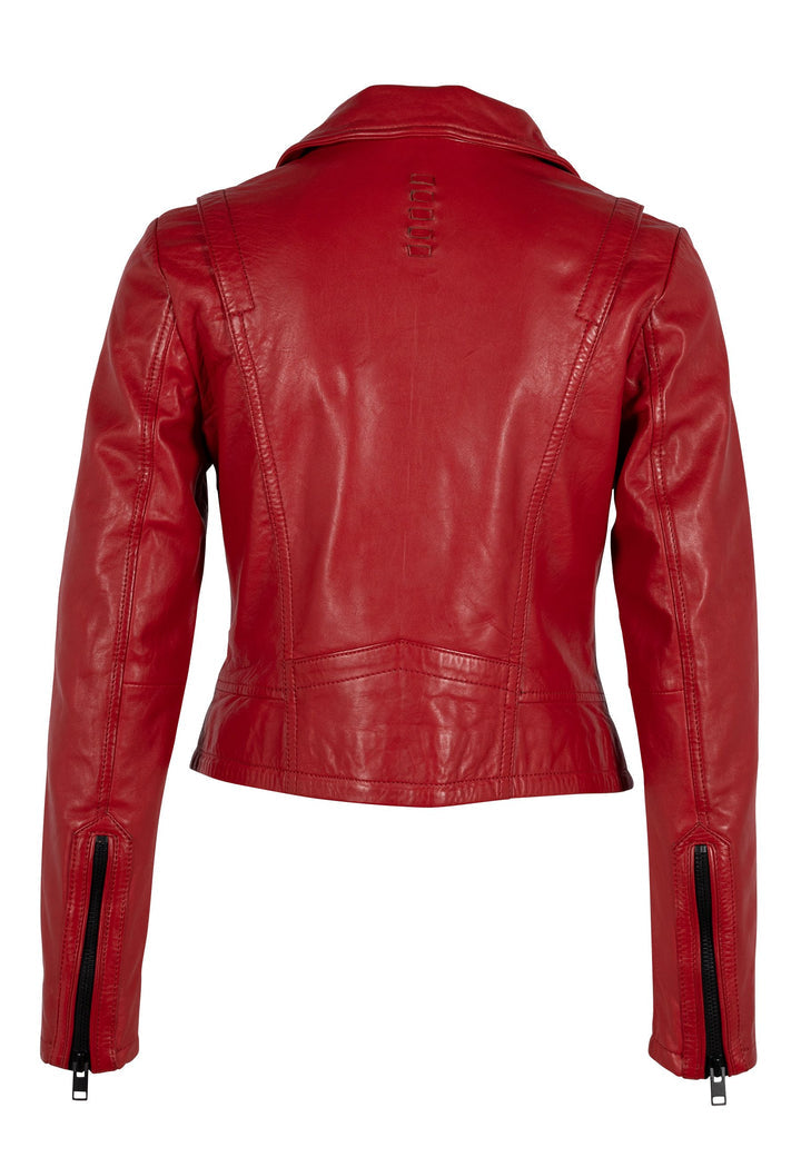 Mauritius Dalina Red Leather Jacket