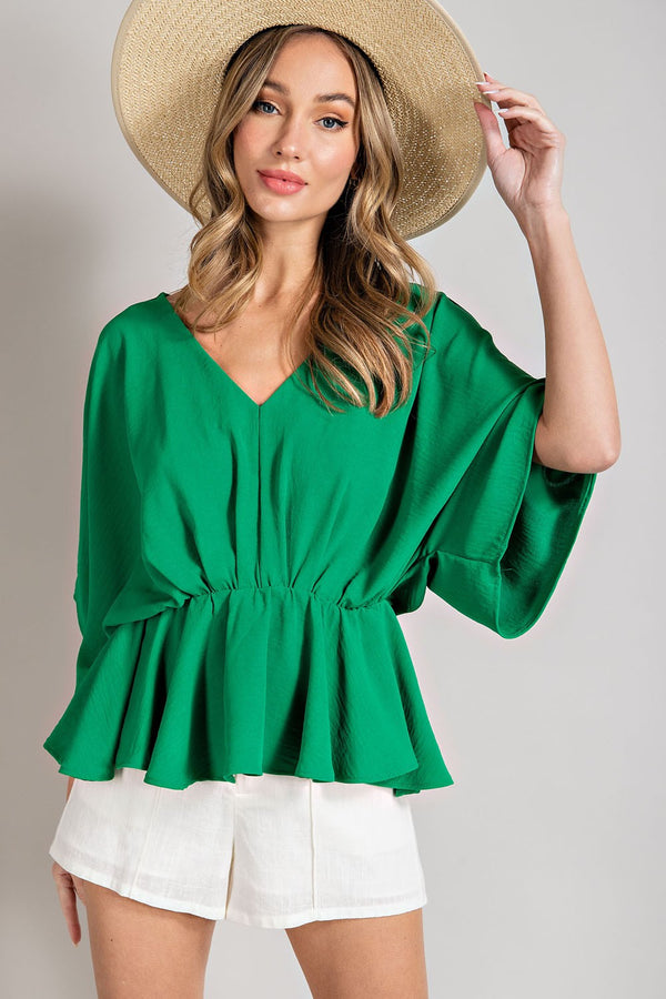 Eesome Green Dolman Sleeve Top