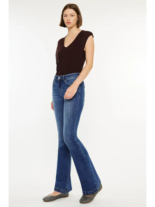 Kan Can Petite Flare Jeans