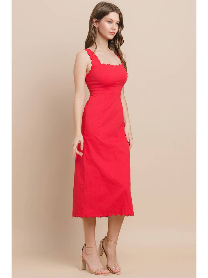 TCEC Red Midi Dress