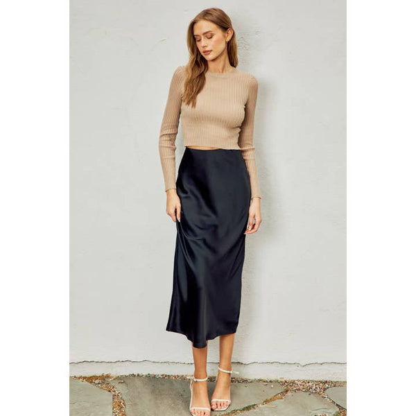 Dress Forum Satin Midi Skirt