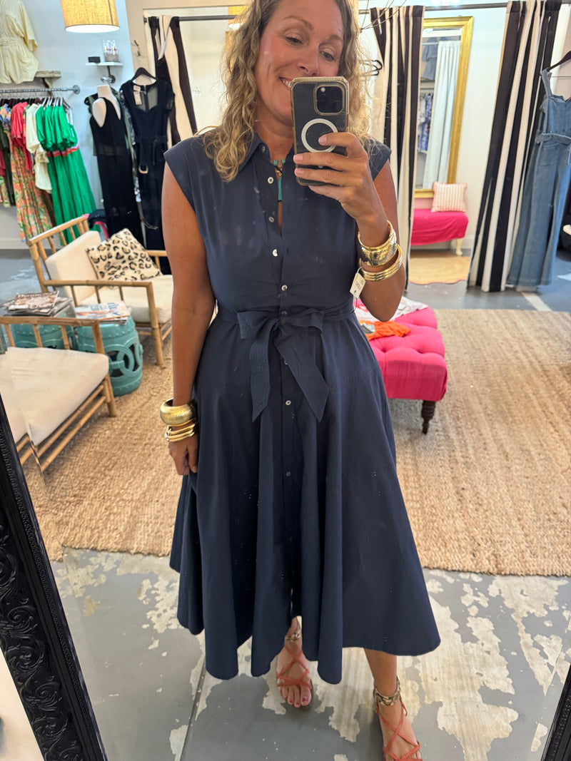 Pinch Button Down Maxi Dress