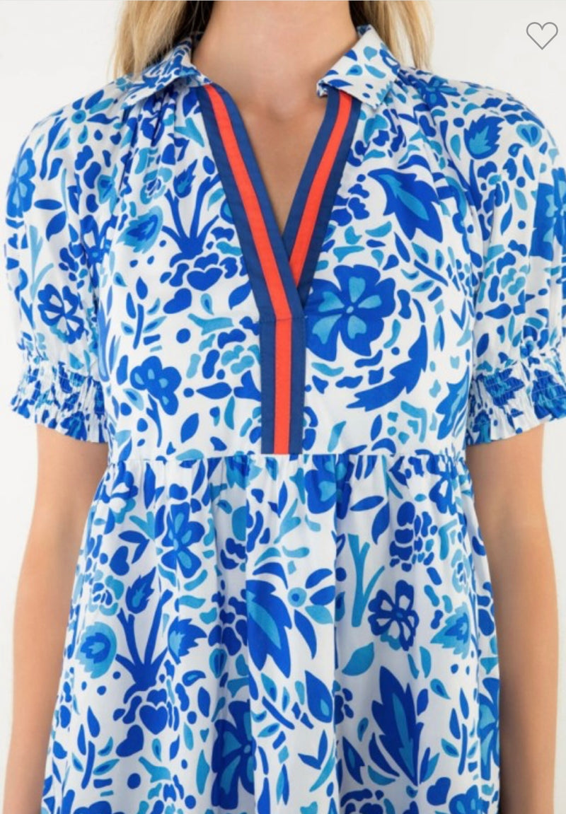 THML Blue Floral Dress