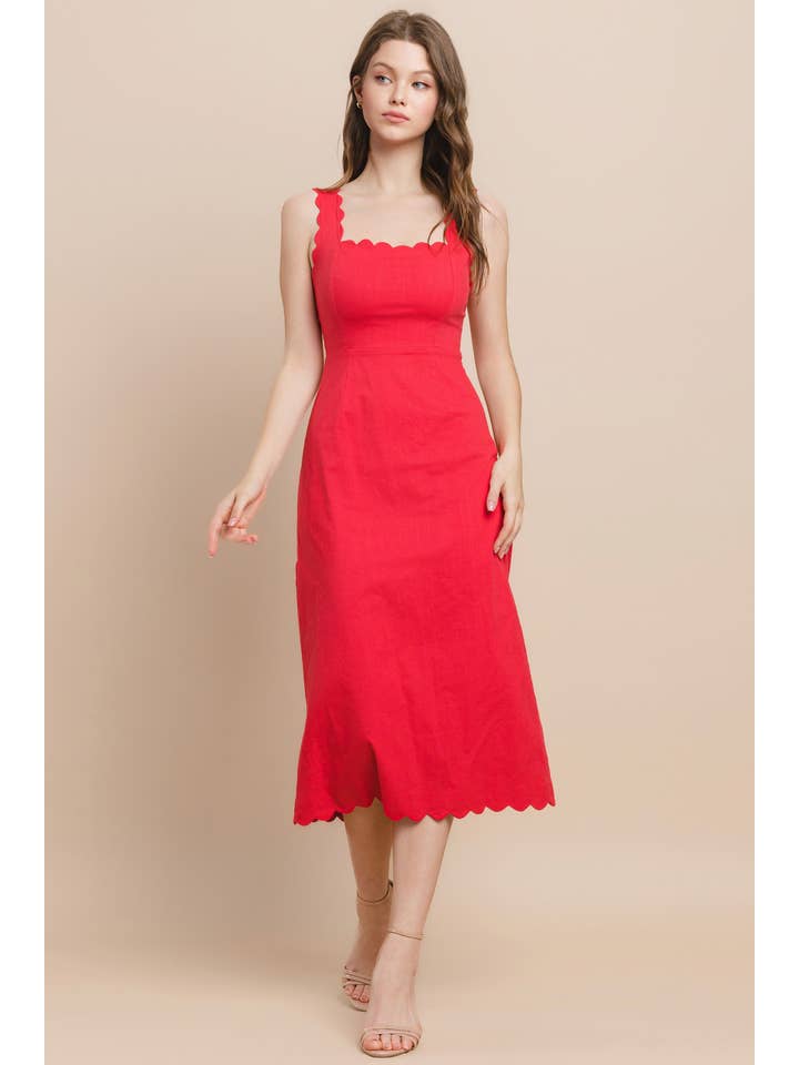 TCEC Red Midi Dress