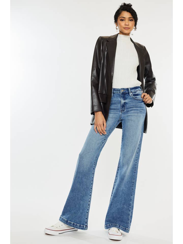 KanCan High Rise Wide Leg Flare Jeans