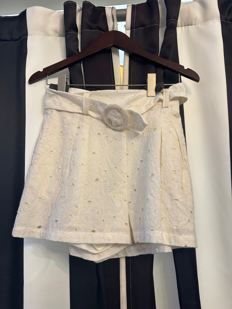 Lavender Brown Ellie Eyelet Shorts