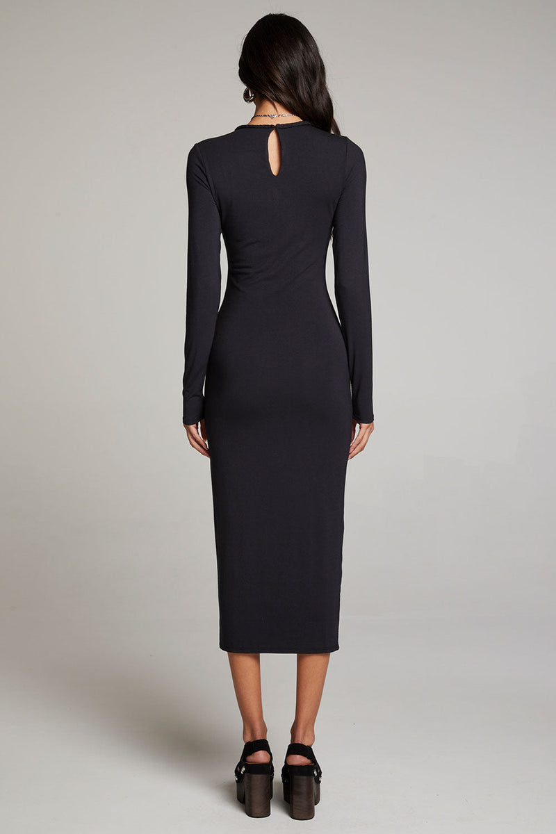 Chaser Vedaa Licorice Midi Dress