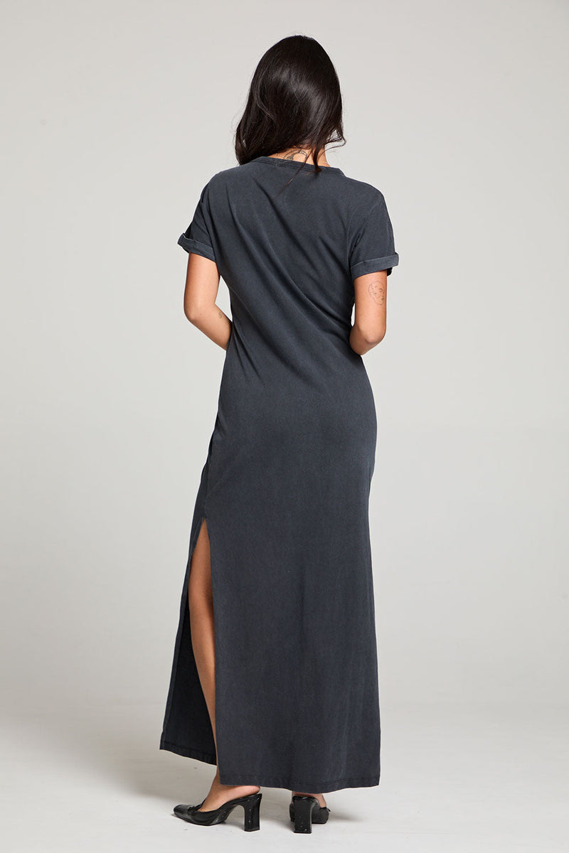 Chaser Brand Saloonn Licorice Black Maxi Dress