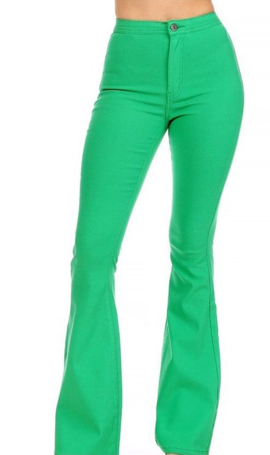 JCJQ Green Flare Jeans