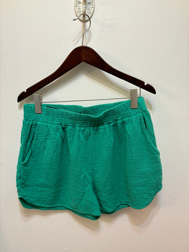 Bobi Green Elastic Waist Shorts