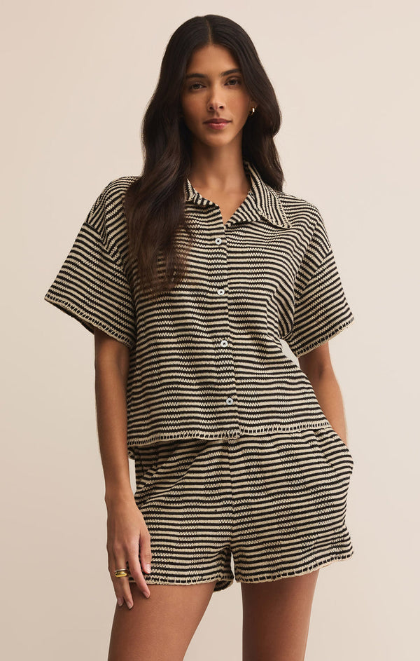 Z Supply Monaco Crochet Button Up