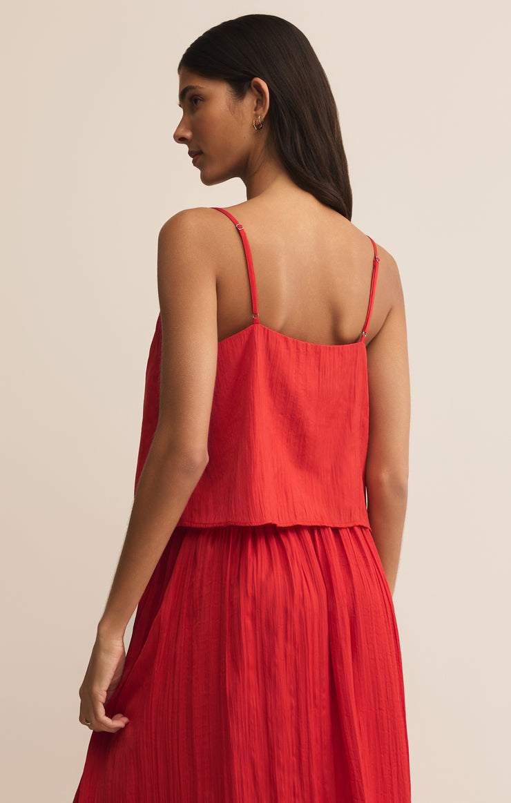 Z Supply Fiore Crinkle Satin Tank