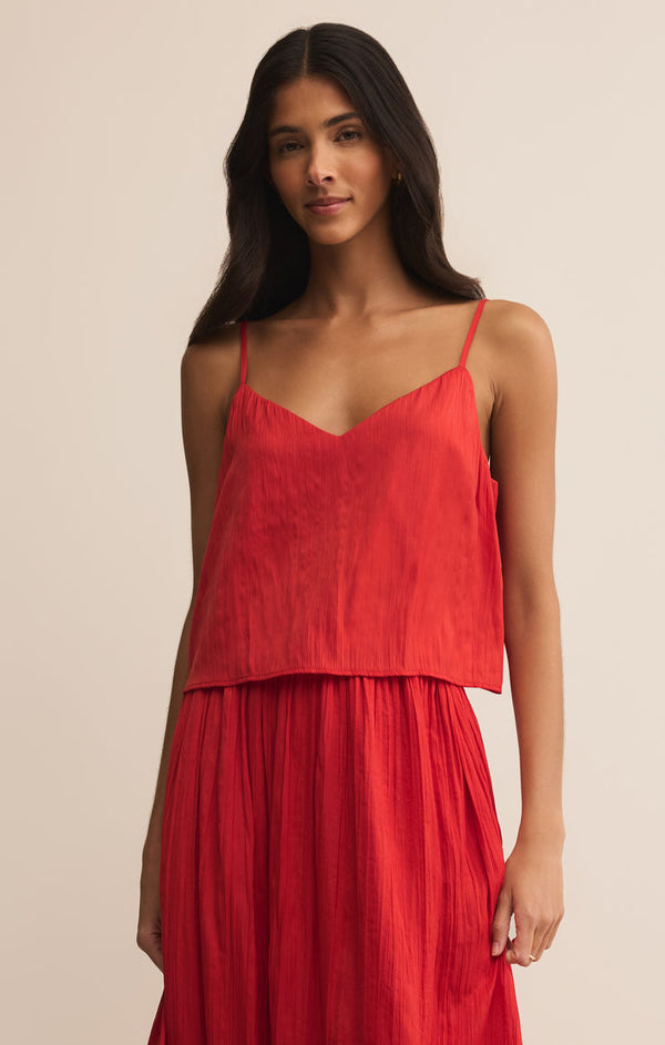 Z Supply Fiore Crinkle Satin Tank