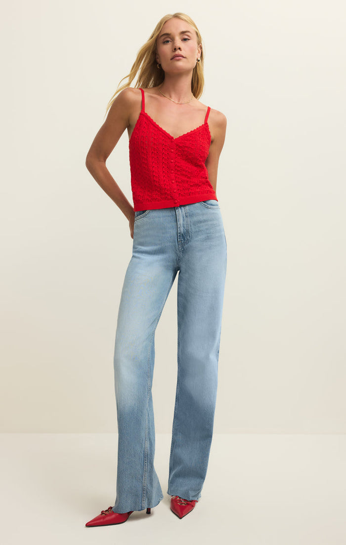 Z Supply Lexa Cropped Sweater Tank Top Red – J. Paige