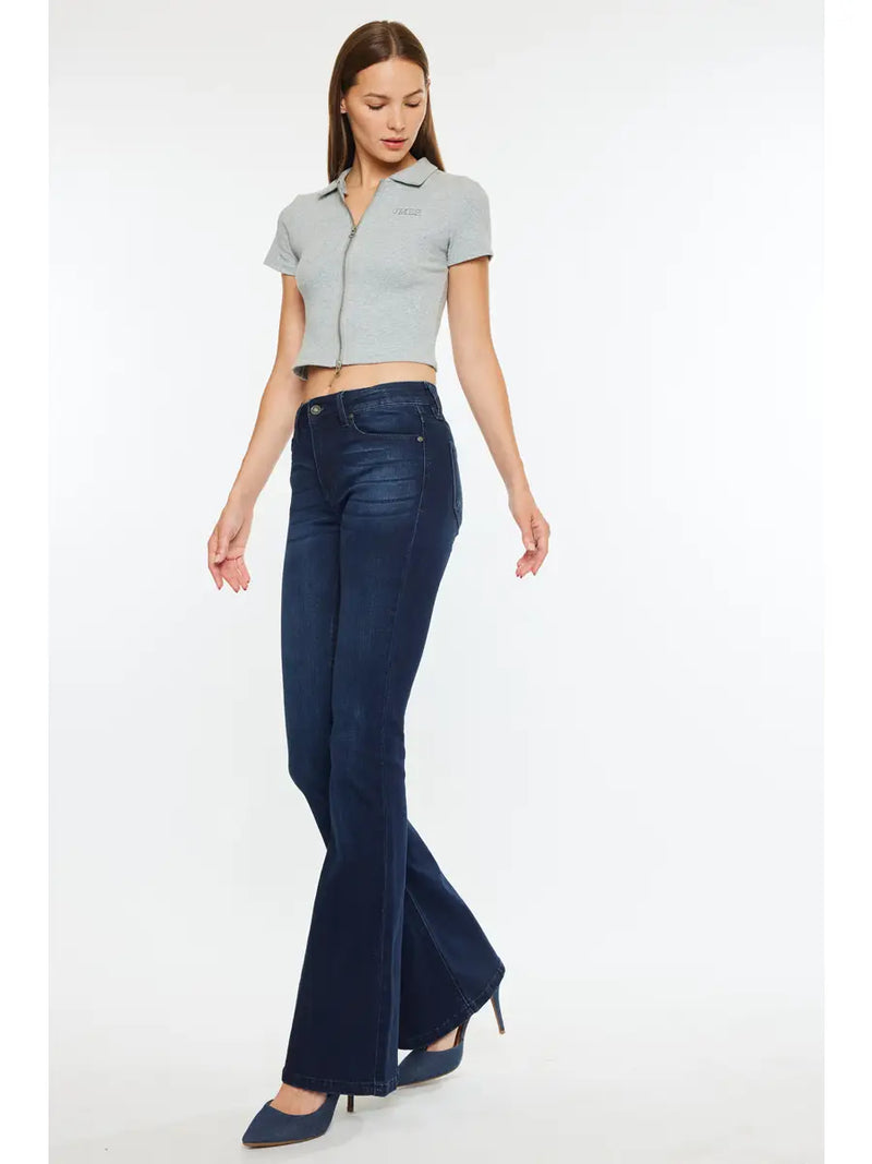 Kan Can Mid Rise Flare Jeans