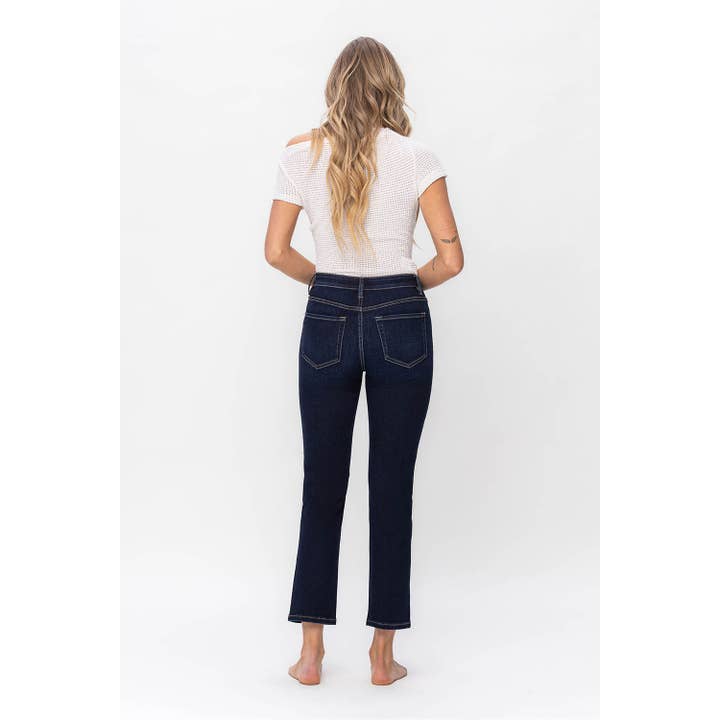 Vervet High Rise Ankle Slim Straight Jeans