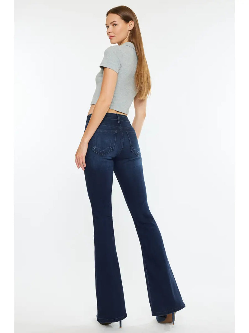 Kan Can Mid Rise Flare Jeans