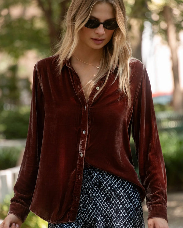 Bella Dahl Long Sleeve Classic Velvet Shirt