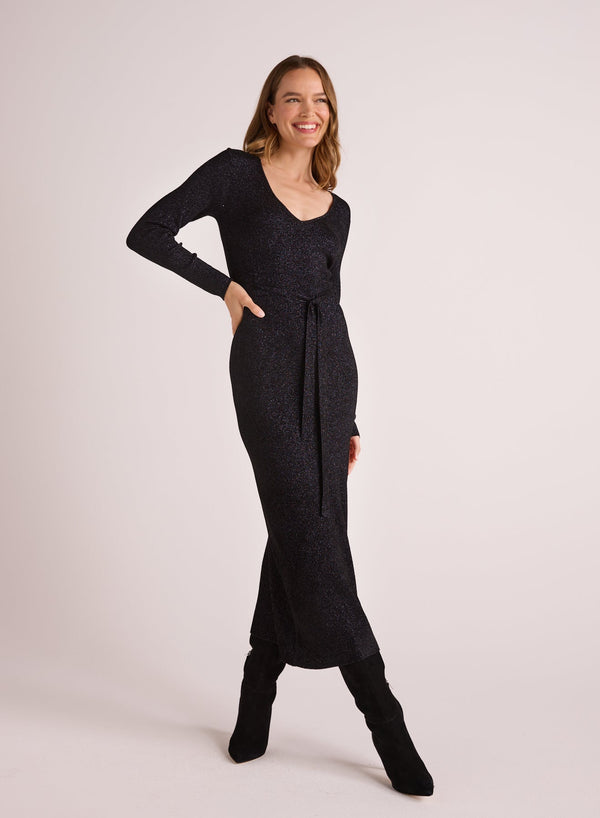 Bella Dahl Long Sleeve Maxi Sweater Dress with Shimmer