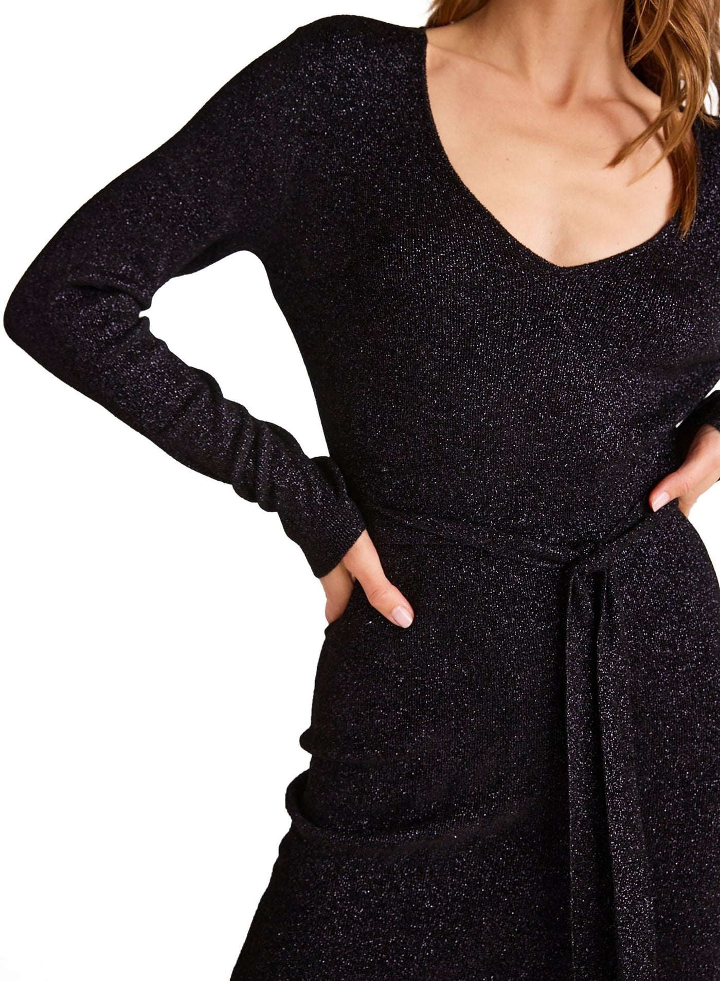 Bella Dahl Long Sleeve Maxi Sweater Dress with Shimmer – J. Paige