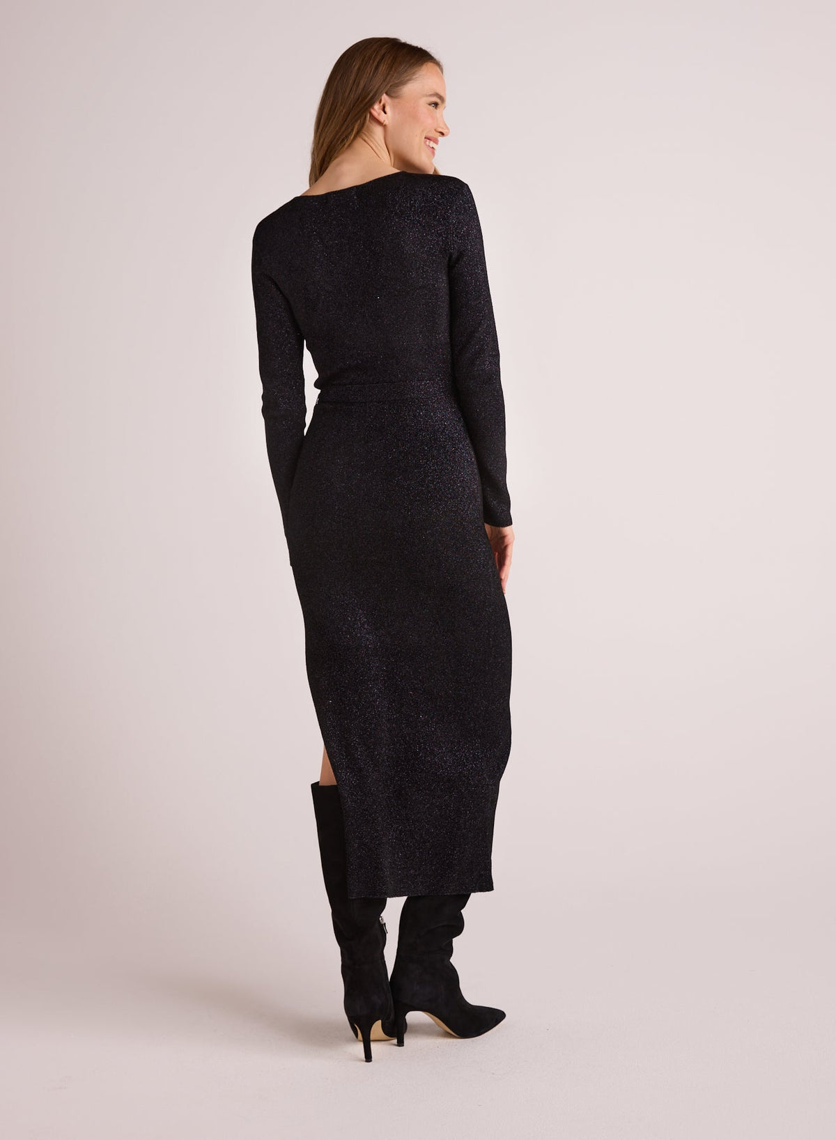 Bella Dahl Long Sleeve Maxi Sweater Dress with Shimmer J. Paige Bella Dahl Long Sleeve Maxi Sweater Dress with Shimmer J. Paige