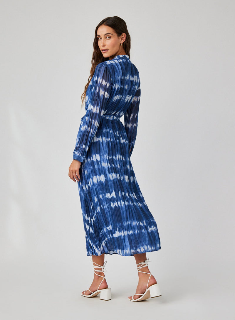 Bella Dahl Long Sleeve Pleated Maxi Dress