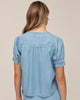 Bella Dahl Short Sleeve Pullover with Trim