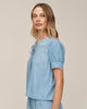 Bella Dahl Short Sleeve Pullover with Trim