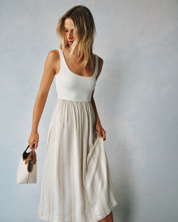 Bella Dahl Sleeveless Knit Combo Dress