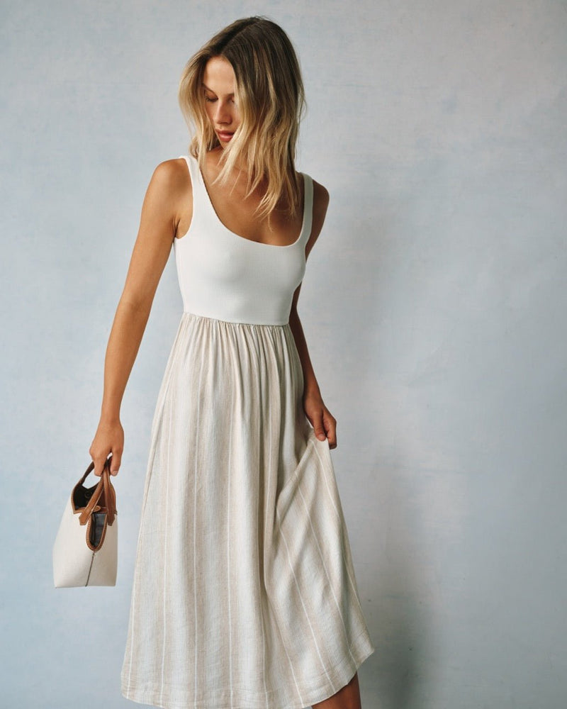 Bella Dahl Sleeveless Knit Combo Dress